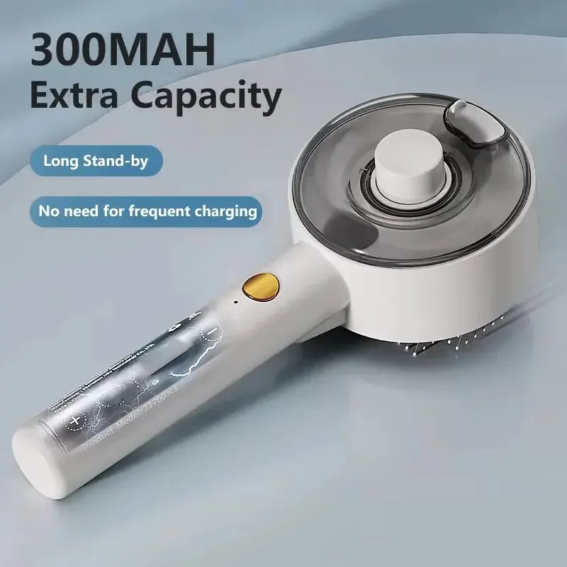Rechargeable Steam Pet Grooming Brush!