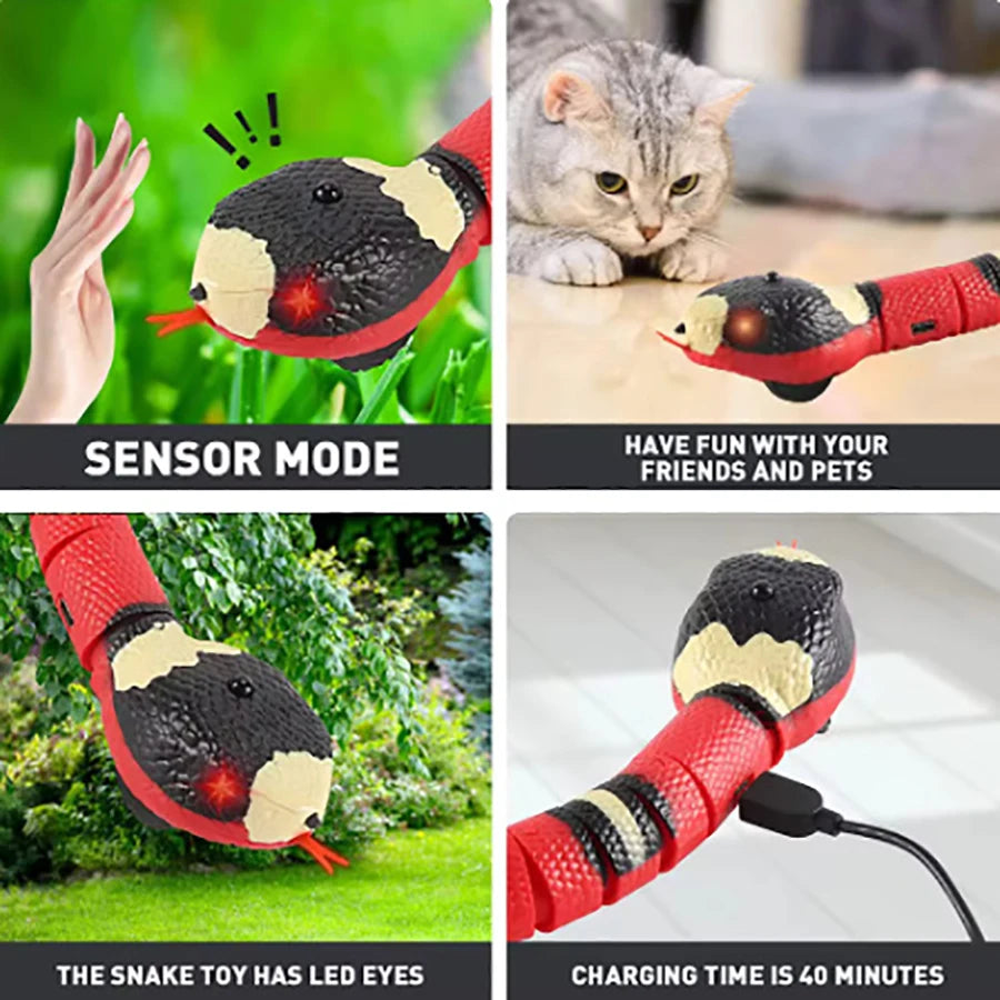 Snake-Shaped Cat Toys With Intelligent Sensing!
