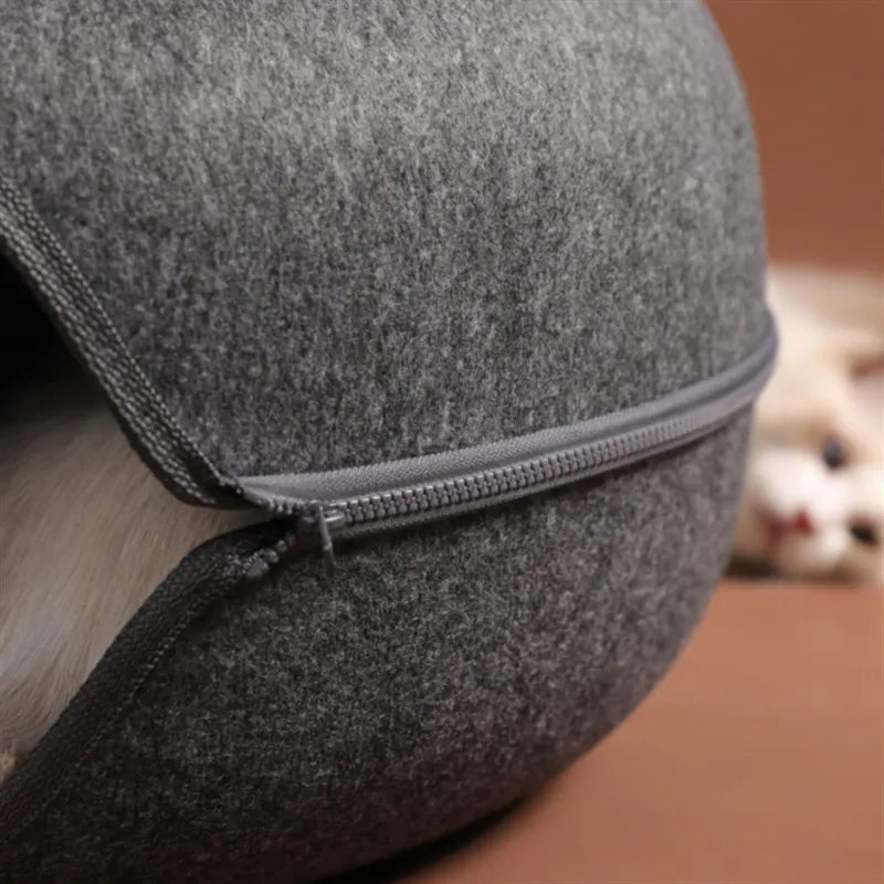 Donut Shaped Cat Beds With Tunnel.