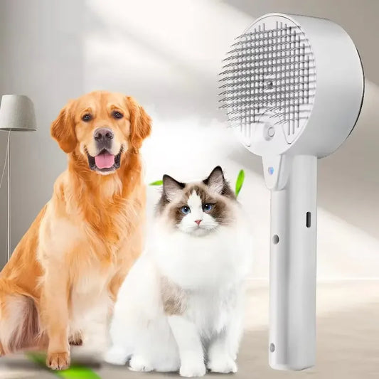 Rechargeable Steam Pet Grooming Brush!