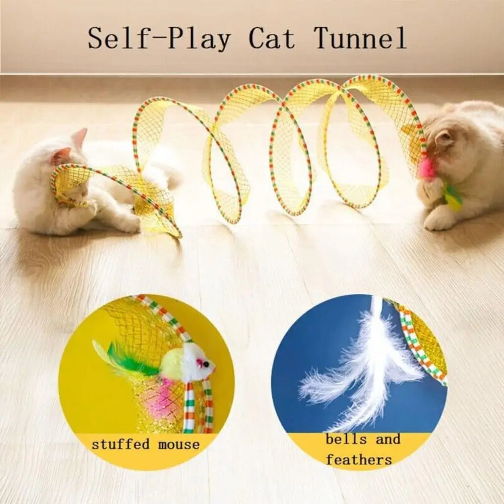 Spiral Cat Tunnel Toy!