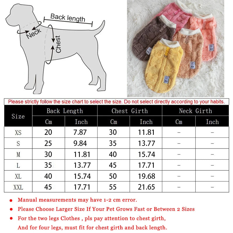 Soft Fleece Dog Clothes.